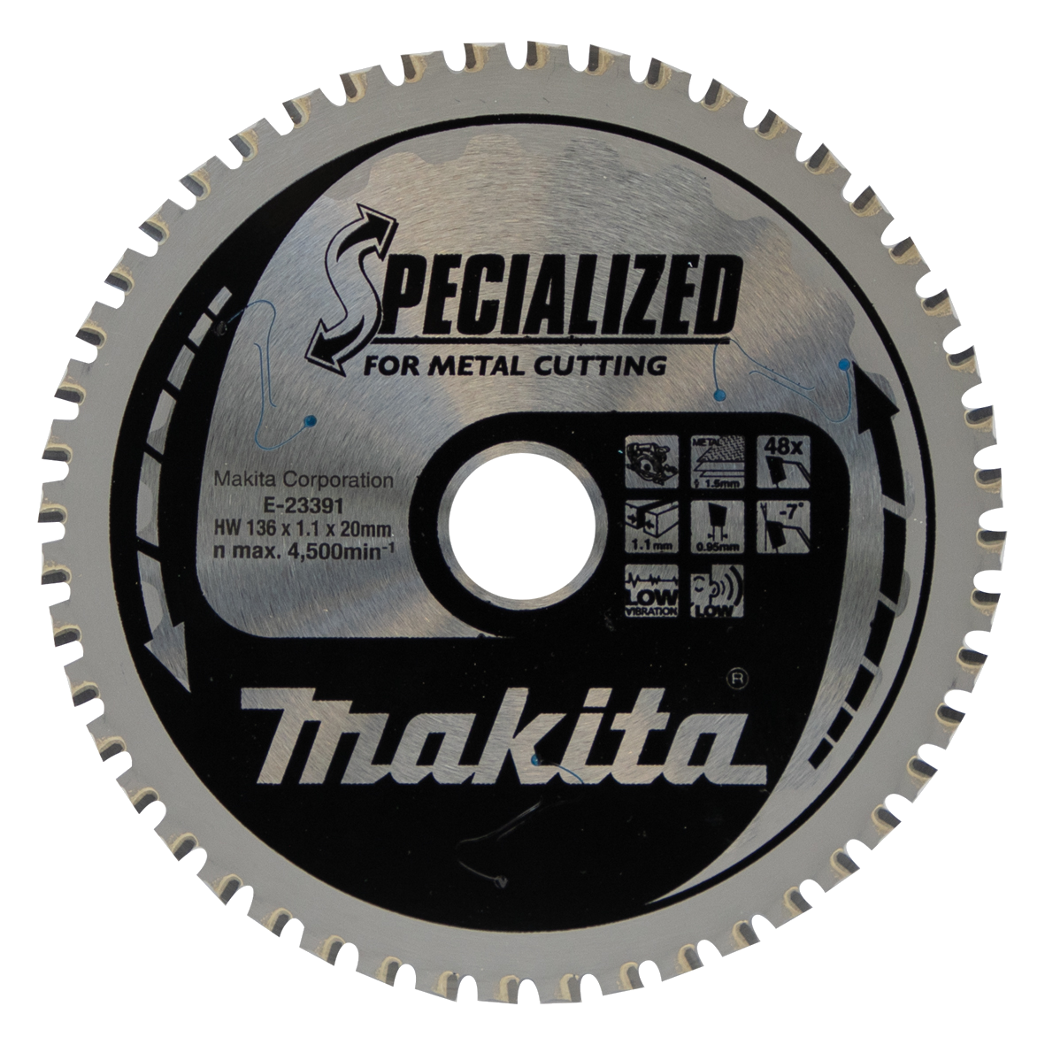 E-23391 Makita COLD METAL CUTTING TCT SAW BLADE 136mm x 20mm x 48T